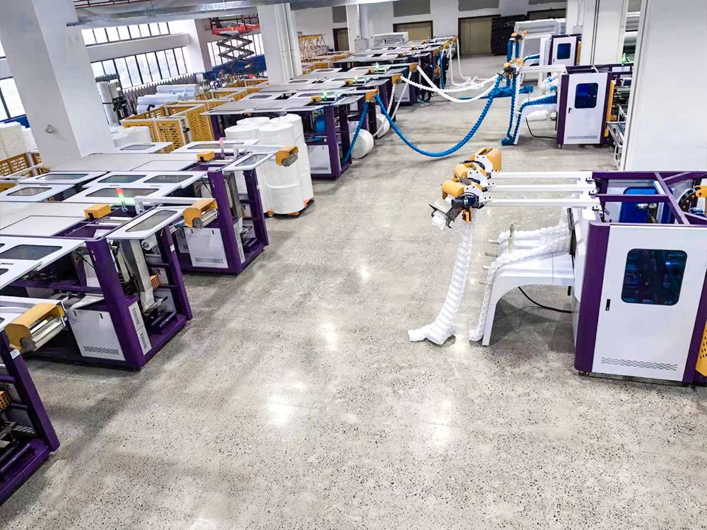 Photos from a successful turnkey mattress factory project